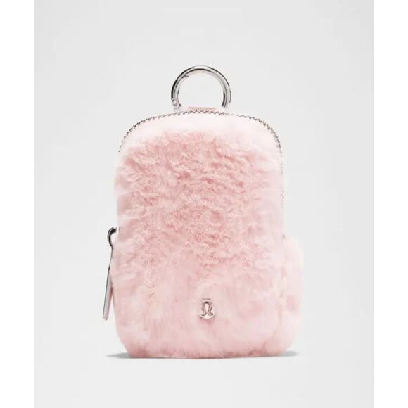Lululemon Clippable Nano Pouch Plush Fleece in Strawberry Milkshake - Picture 1 of 8
